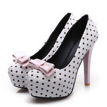 Bow Stiletto High Heels Pointed Toe Women's Dress Shoes